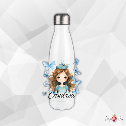 Personalisierte Trinkflasche mit Namen Thermobecher Geburtstag Prinzessin_0016E - Herz Jesu