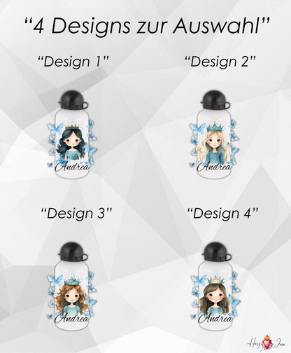 Personalisierte Trinkflasche mit Namen Thermobecher Geburtstag Prinzessin_0016E - Herz Jesu