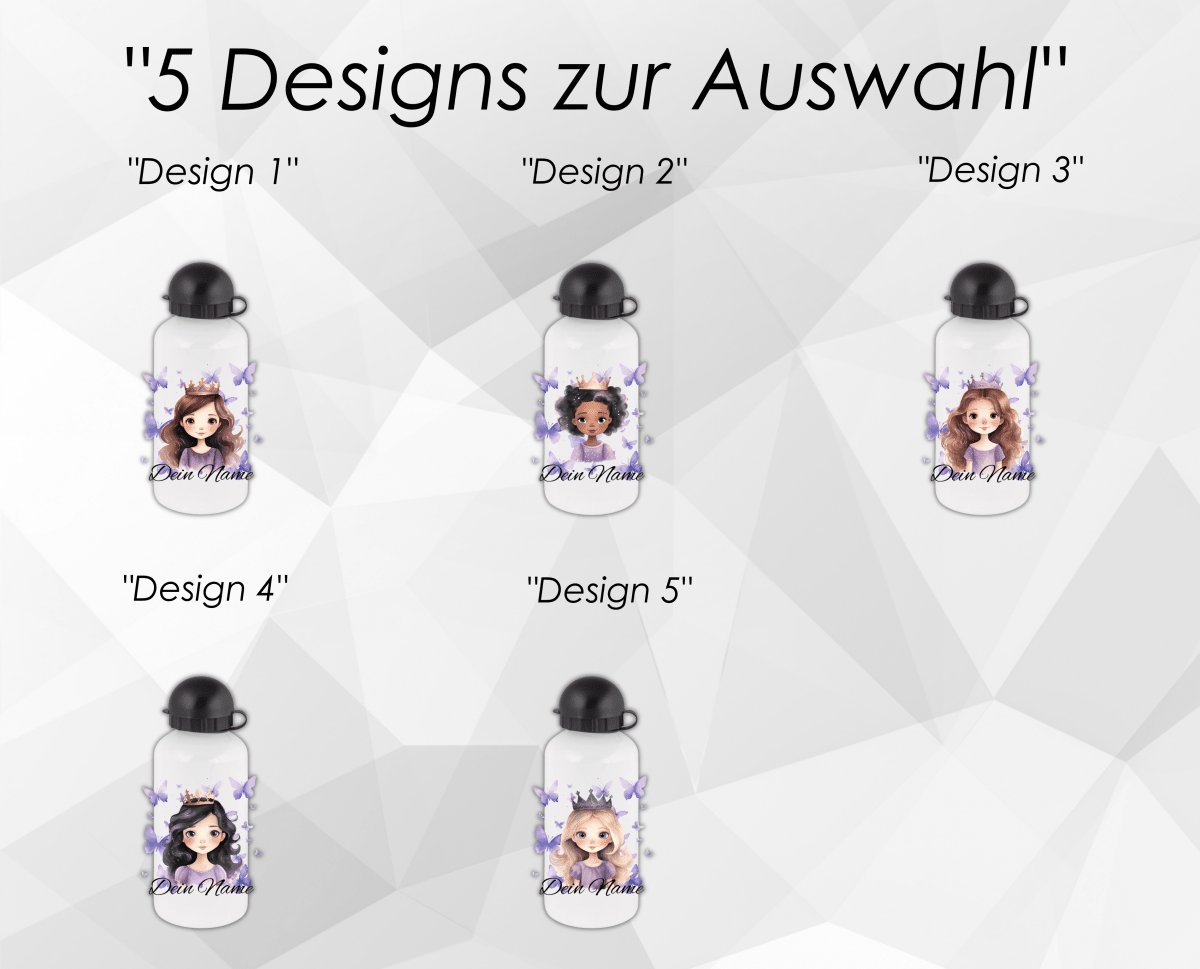 Personalisierte Trinkflasche mit Namen Thermobecher Geburtstag Prinzessin_0020E - Herz Jesu