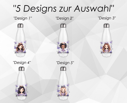 Personalisierte Trinkflasche mit Namen Thermobecher Geburtstag Prinzessin_0020E - Herz Jesu
