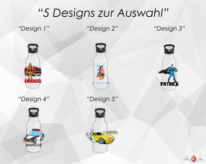 Personalisierte Trinkflasche mit Namen Wasserflasche Thermobecher_017E - Herz Jesu