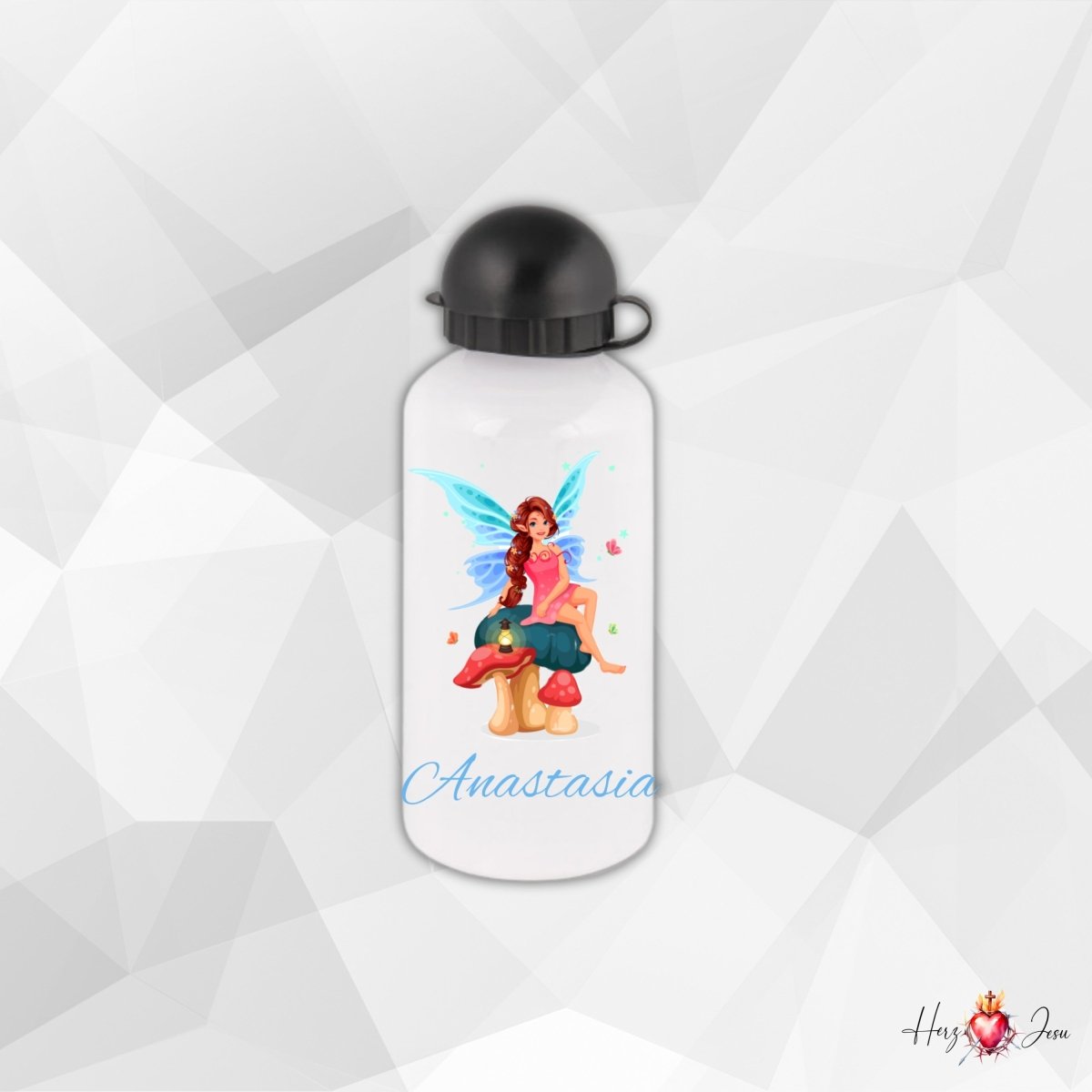 Personalisierte Trinkflasche mit Namen Wasserflasche Thermobecher_017E - Herz Jesu