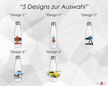 Personalisierte Trinkflasche mit Namen Wasserflasche Thermobecher_017E - Herz Jesu