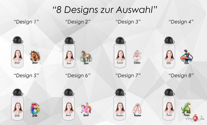 Personalisierte Trinkflasche mit Namen/Bild Wasserflasche Geburtstag Geschenkidee_0001E - Herz Jesu