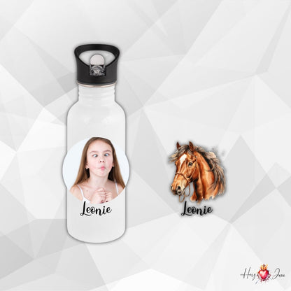 Personalisierte Trinkflasche mit Namen/Bild Wasserflasche Geburtstag Geschenkidee_0001E - Herz Jesu