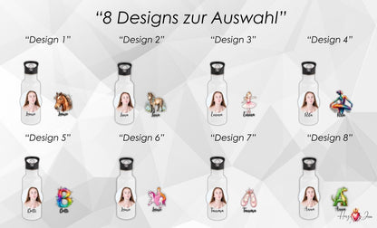 Personalisierte Trinkflasche mit Namen/Bild Wasserflasche Geburtstag Geschenkidee_0001E - Herz Jesu