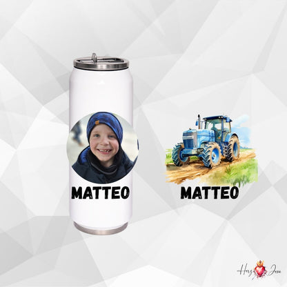 Personalisierte Trinkflasche mit Namen/Bild Wasserflasche Geburtstag Geschenkidee_0003E - Herz Jesu