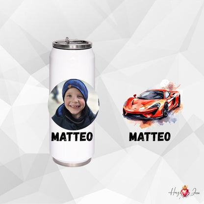 Personalisierte Trinkflasche mit Namen/Bild Wasserflasche Geburtstag Geschenkidee_0003E - Herz Jesu