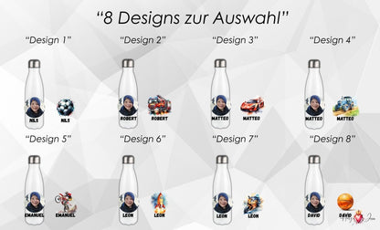 Personalisierte Trinkflasche mit Namen/Bild Wasserflasche Geburtstag Geschenkidee_0003E - Herz Jesu