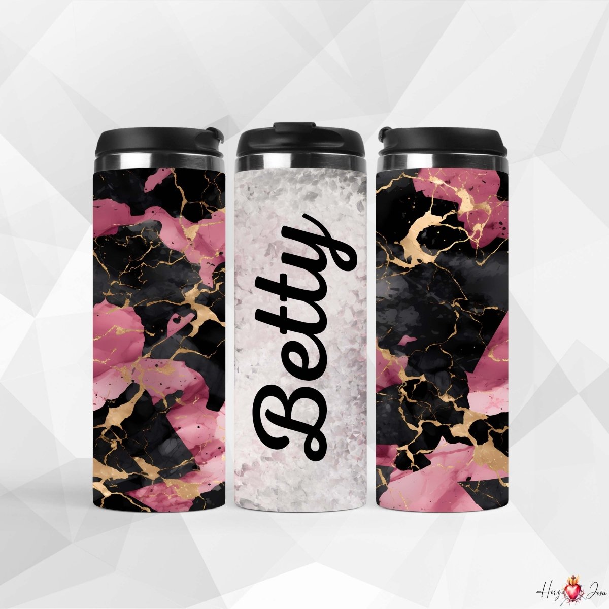 ✨ Personalisierter Kaffeebecher aus Edelstahl – Dein Name, dein Becher. 🎁 Ein originelles Geschenk für Weihnachten und besondere Momente_0020F - Herz Jesu