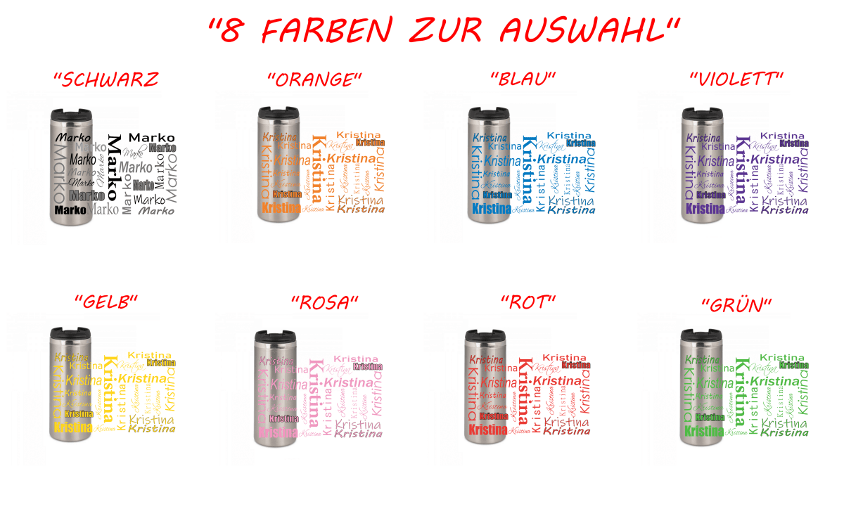 Personalisierter Kaffeebecher mit Namen Thermobecher_0001F - Herz Jesu