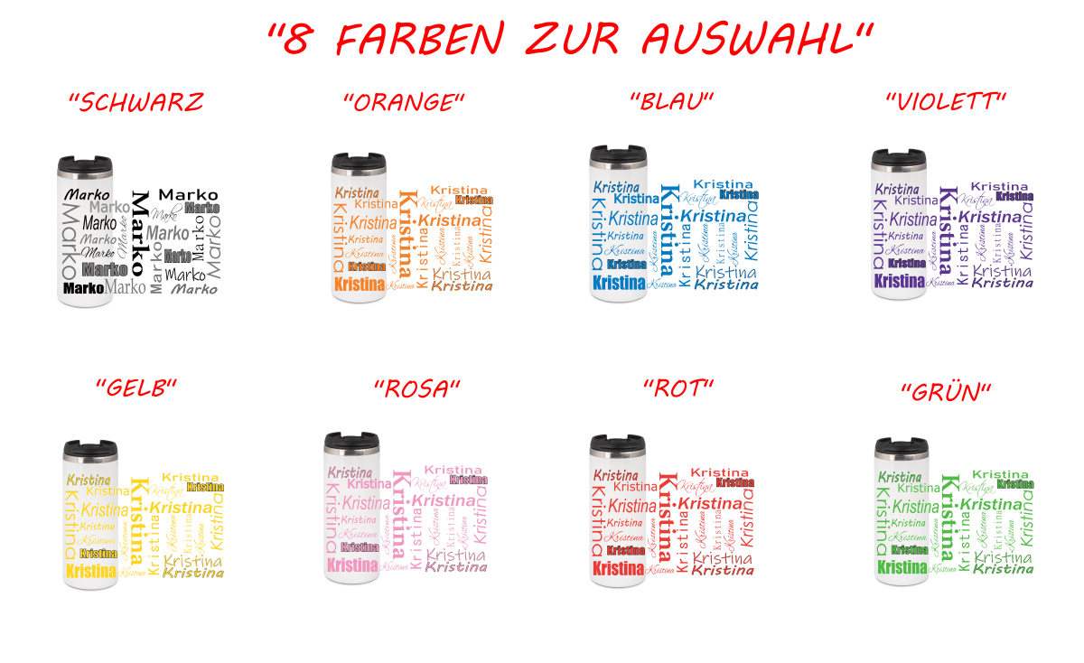 Personalisierter Kaffeebecher mit Namen Thermobecher_0001F - Herz Jesu