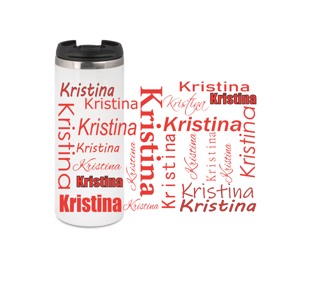 Personalisierter Kaffeebecher mit Namen Thermobecher_0001F - Herz Jesu