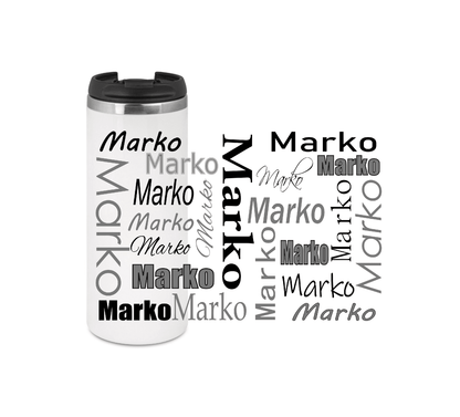 Personalisierter Kaffeebecher mit Namen Thermobecher_0001F - Herz Jesu