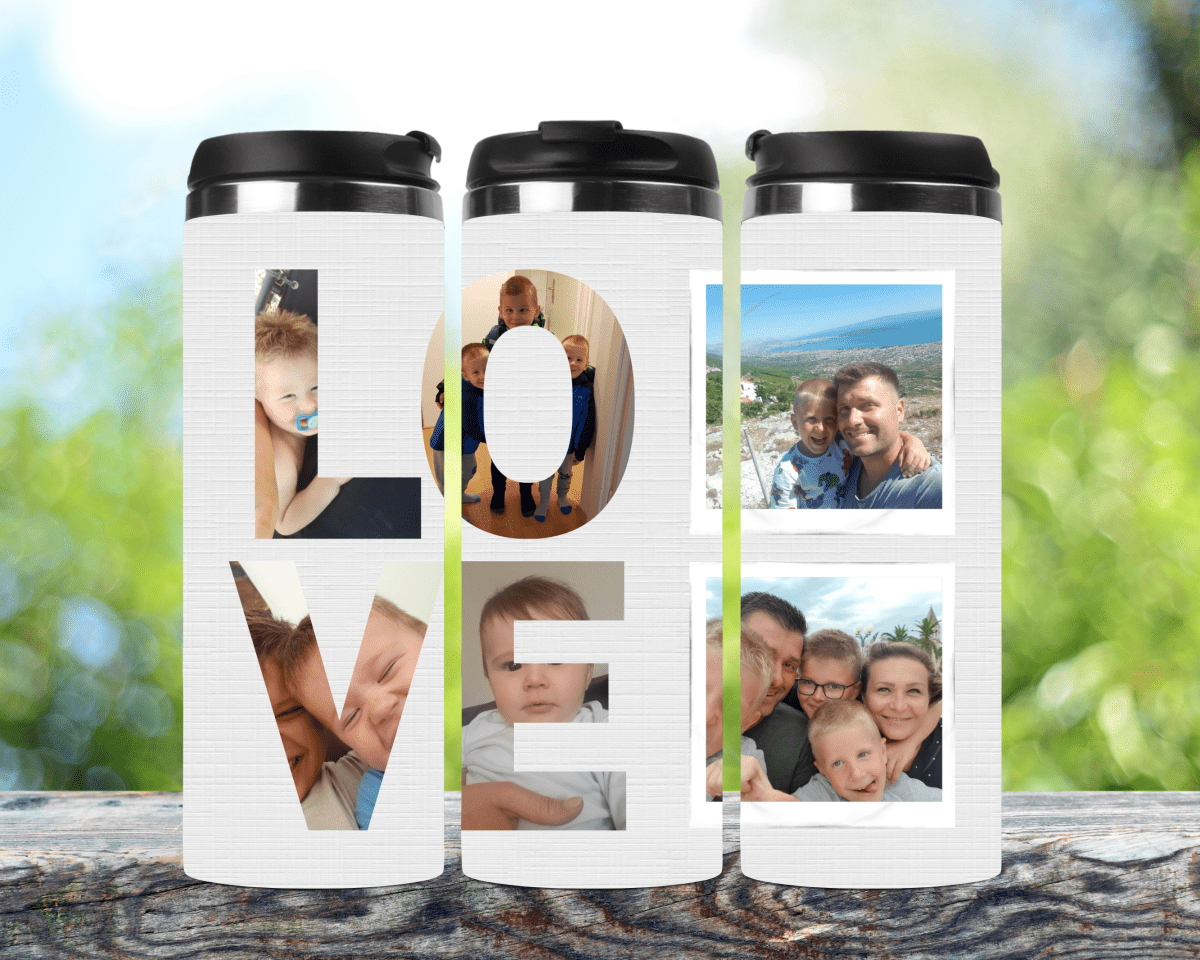 Personalisierter Kaffeebecher mit Namen Thermobecher Fotobecher_0017F - Herz Jesu