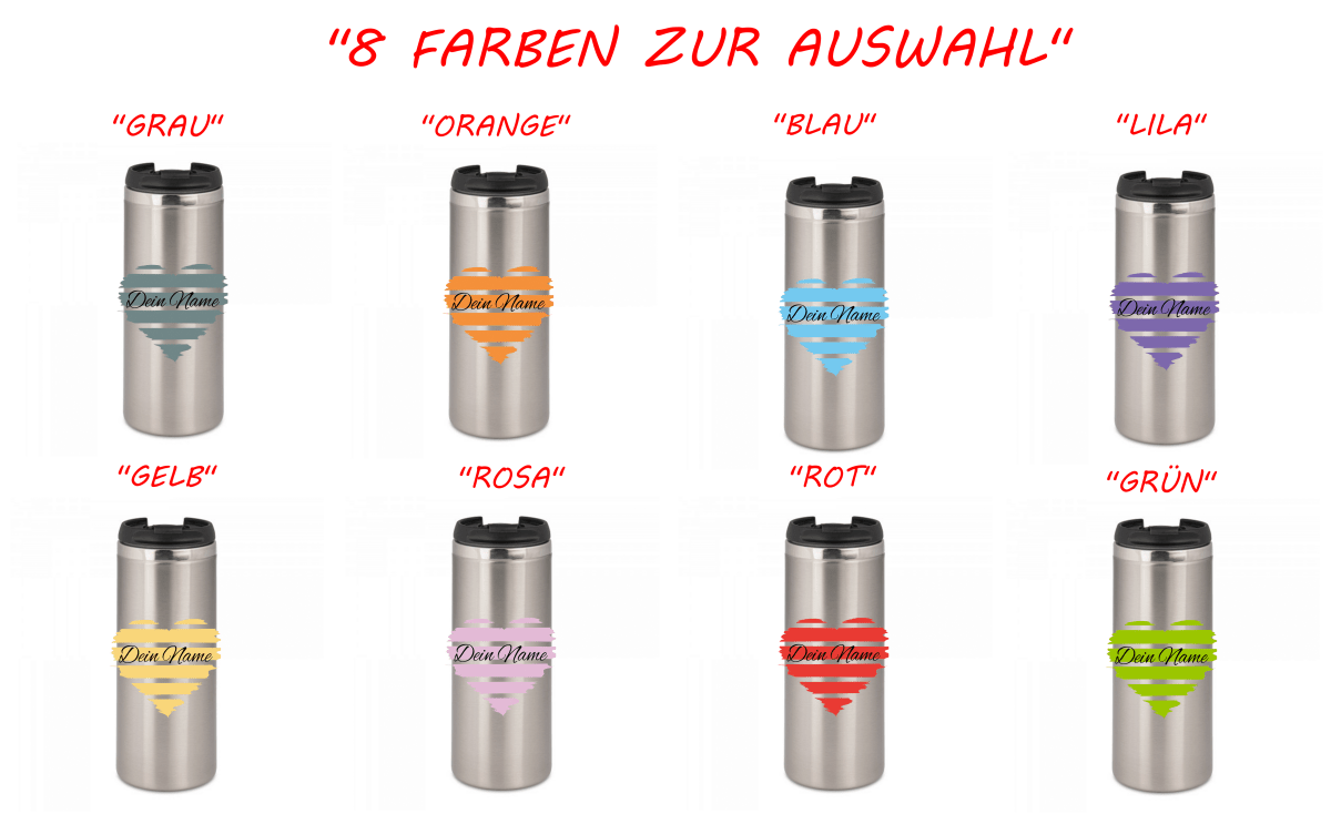 Personalisierter Kaffeebecher mit Namen Thermobecher Herz_0010F - Herz Jesu