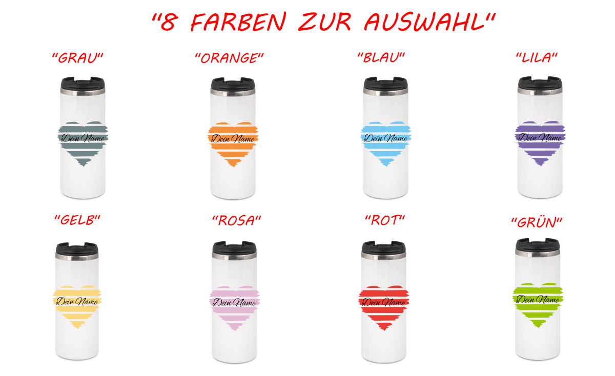 Personalisierter Kaffeebecher mit Namen Thermobecher Herz_0010F - Herz Jesu