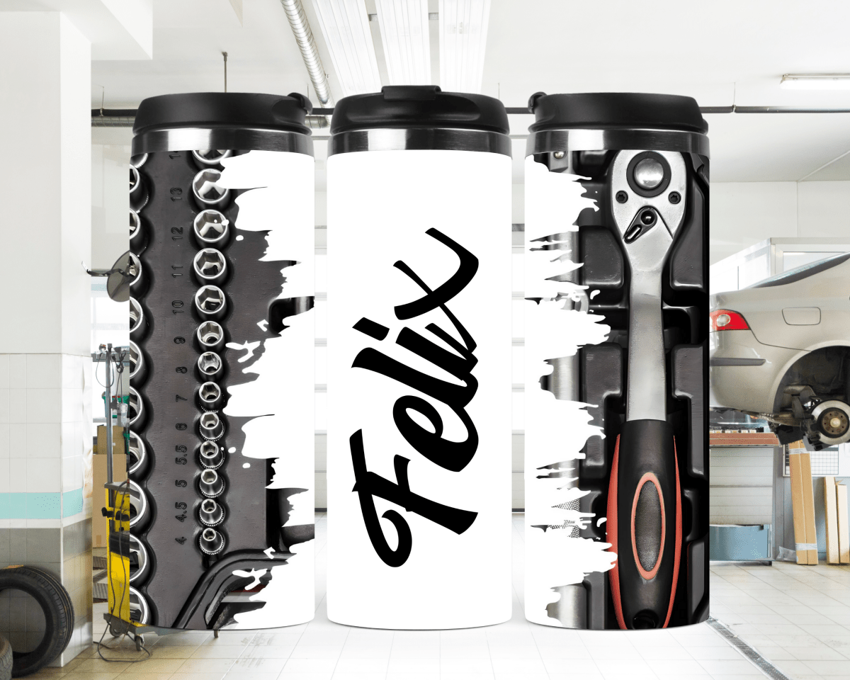 Personalisierter Kaffeebecher mit Namen Thermobecher Mechaniker_0016F - Herz Jesu