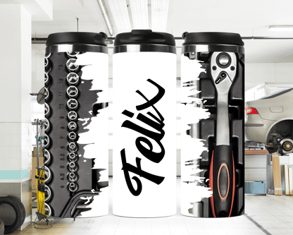 Personalisierter Kaffeebecher mit Namen Thermobecher Mechaniker_0016F - Herz Jesu