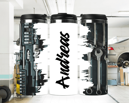 Personalisierter Kaffeebecher mit Namen Thermobecher Mechaniker_0016F - Herz Jesu