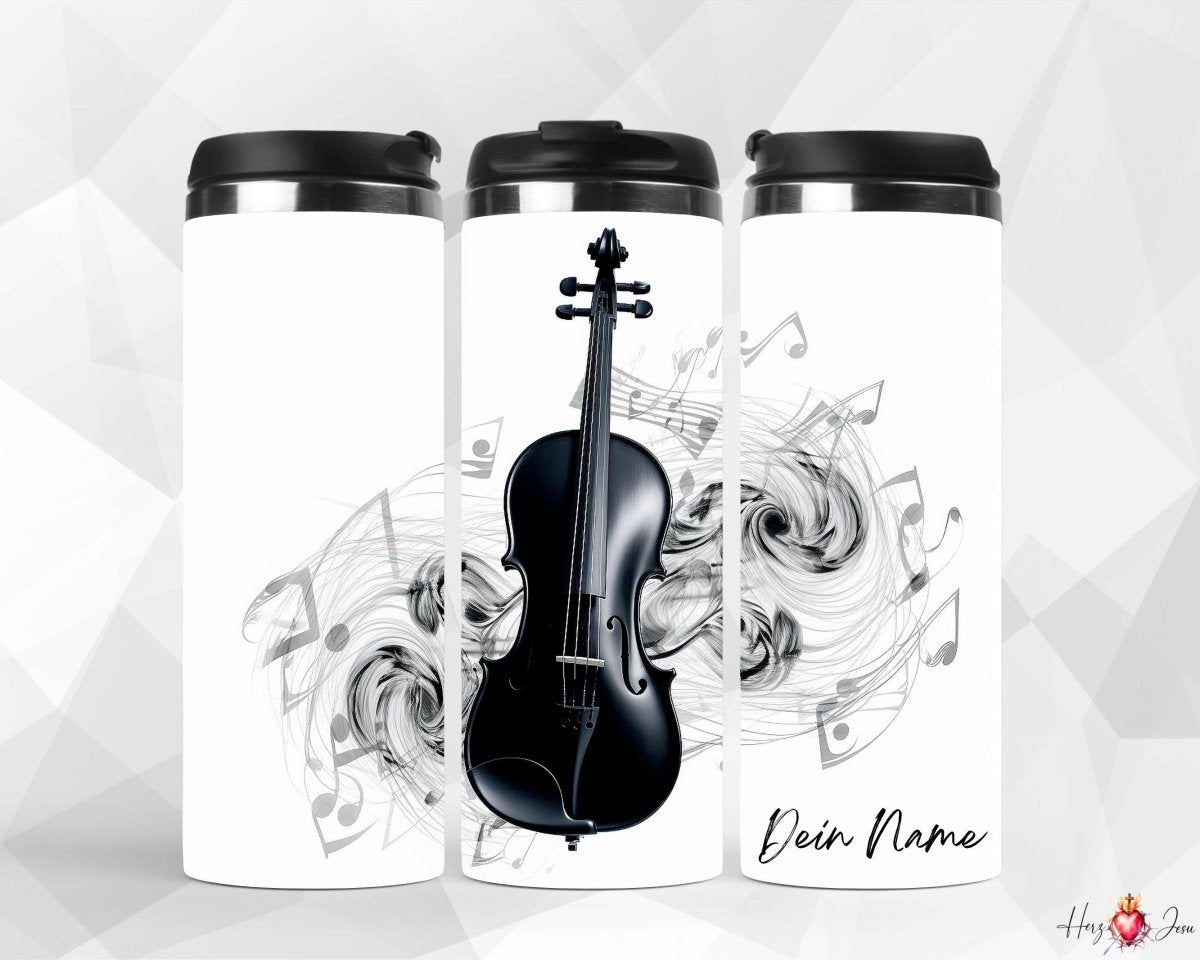 Personalisierter Kaffeebecher mit Namen Thermobecher Musikinstrumente_0018F - Herz Jesu