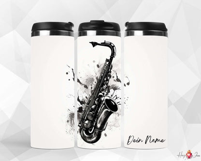 Personalisierter Kaffeebecher mit Namen Thermobecher Musikinstrumente_0018F - Herz Jesu