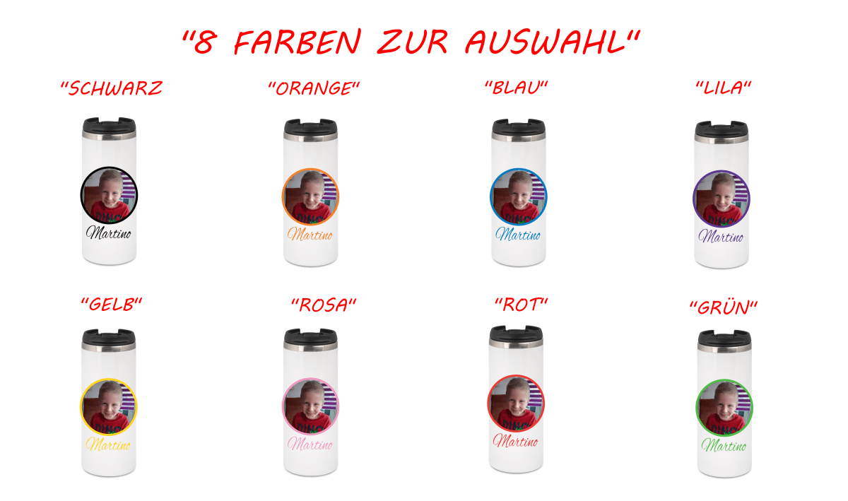 Personalisierter Kaffeebecher mit Namen/Bild Thermobecher_0003F - Herz Jesu