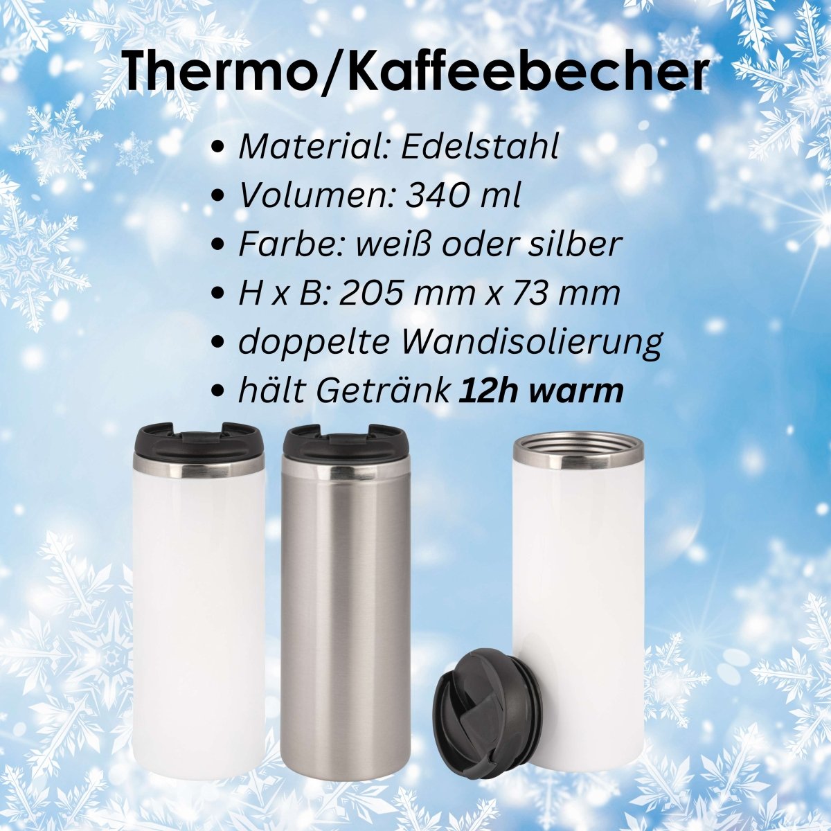 🎁 Personalisierter Thermobecher mit Namen – Praktischer Kaffeebecher & perfekte Geschenkidee als Weihnachtsgeschenk für Familie & Freunde_0002F - Herz Jesu