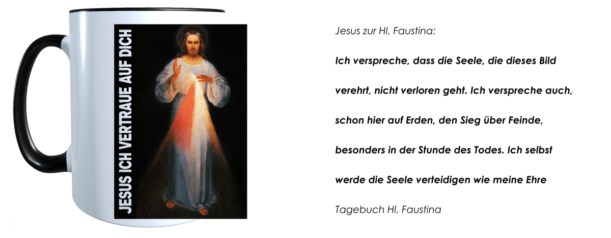 Tasse Barmherziger Jesus Gott Heiliger Geist Beten Pfingsten Geschenkidee_0001T - Herz Jesu