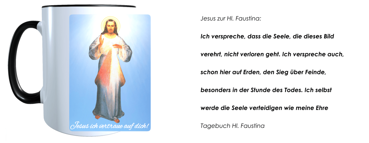 Tasse Barmherziger Jesus Gott Heiliger Geist Beten Pfingsten Geschenkidee_0001T - Herz Jesu