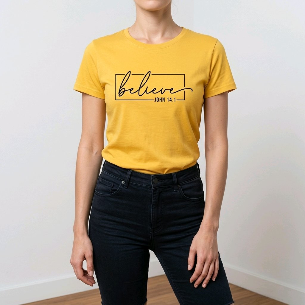 Unisex T-Shirt Believe Glauben Jesus_0013A - Herz Jesu