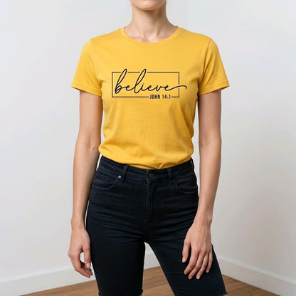 Unisex T-Shirt Believe Glauben Jesus_0013A - Herz Jesu