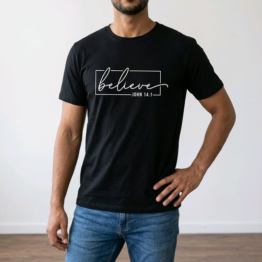 Unisex T-Shirt Believe Glauben Jesus_0013A - Herz Jesu