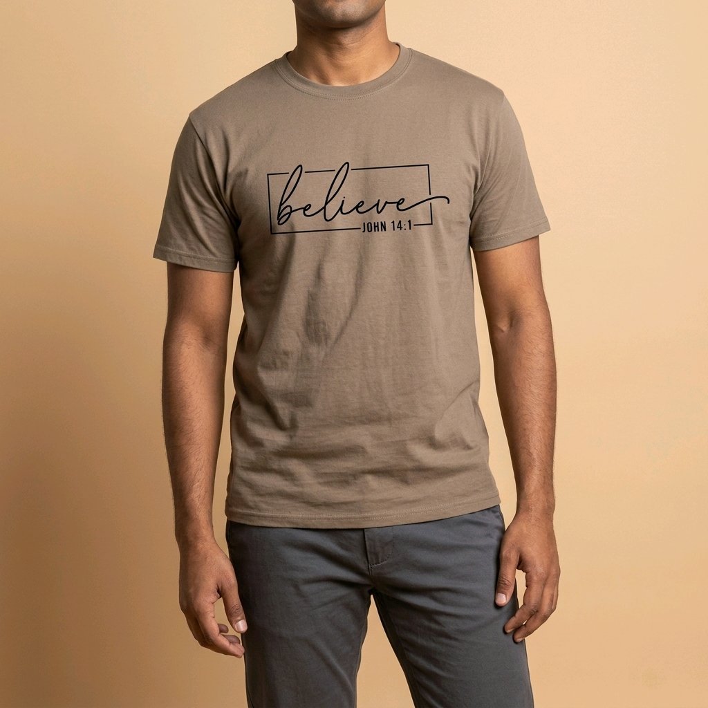 Unisex T-Shirt Believe Glauben Jesus_0013A - Herz Jesu
