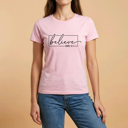 Unisex T-Shirt Believe Glauben Jesus_0013A - Herz Jesu