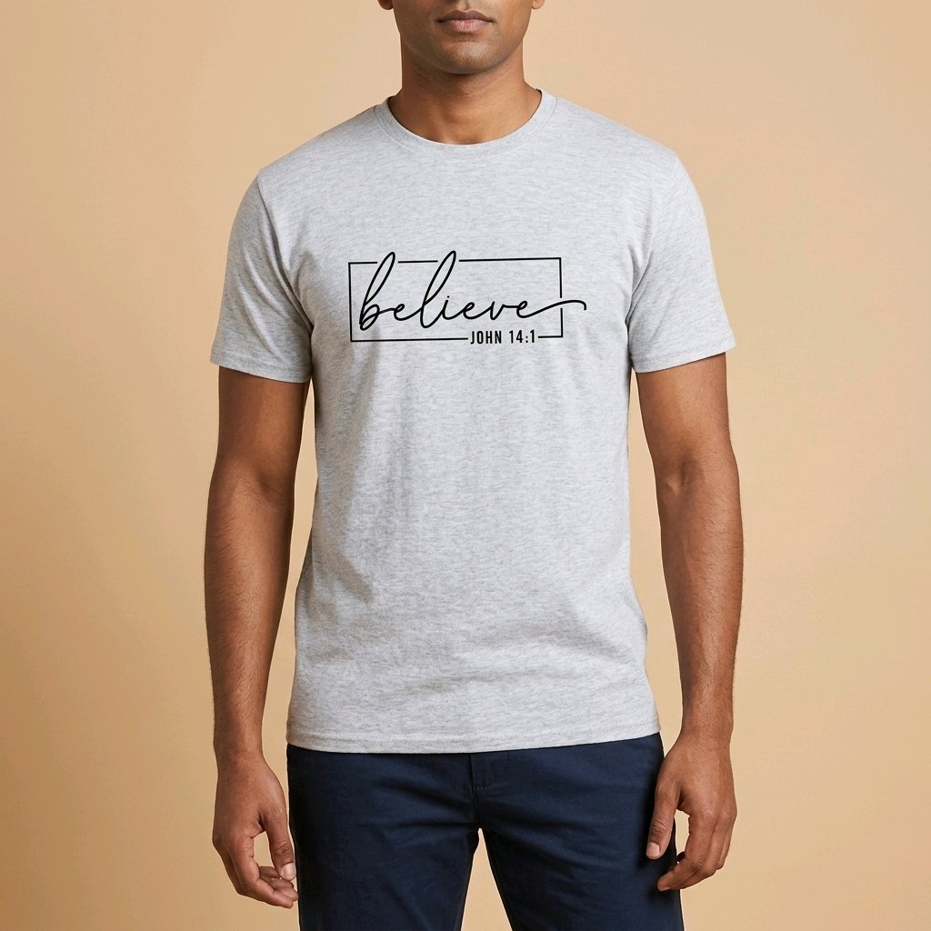 Unisex T-Shirt Believe Glauben Jesus_0013A - Herz Jesu