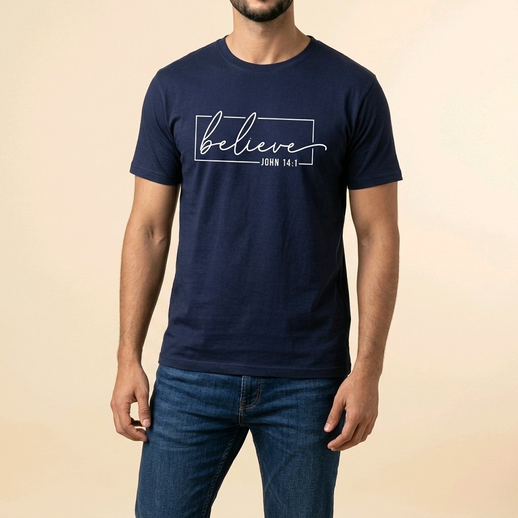 Unisex T-Shirt Believe Glauben Jesus_0013A - Herz Jesu