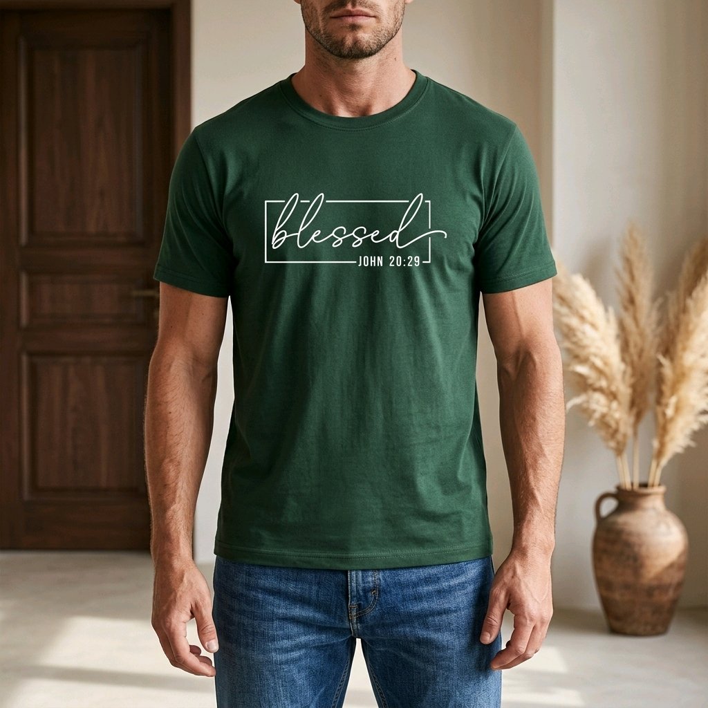 Unisex T-Shirt Blessed Segen Jesus_0014A - Herz Jesu