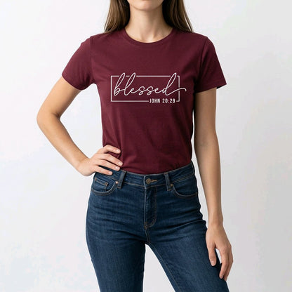 Unisex T-Shirt Blessed Segen Jesus_0014A - Herz Jesu