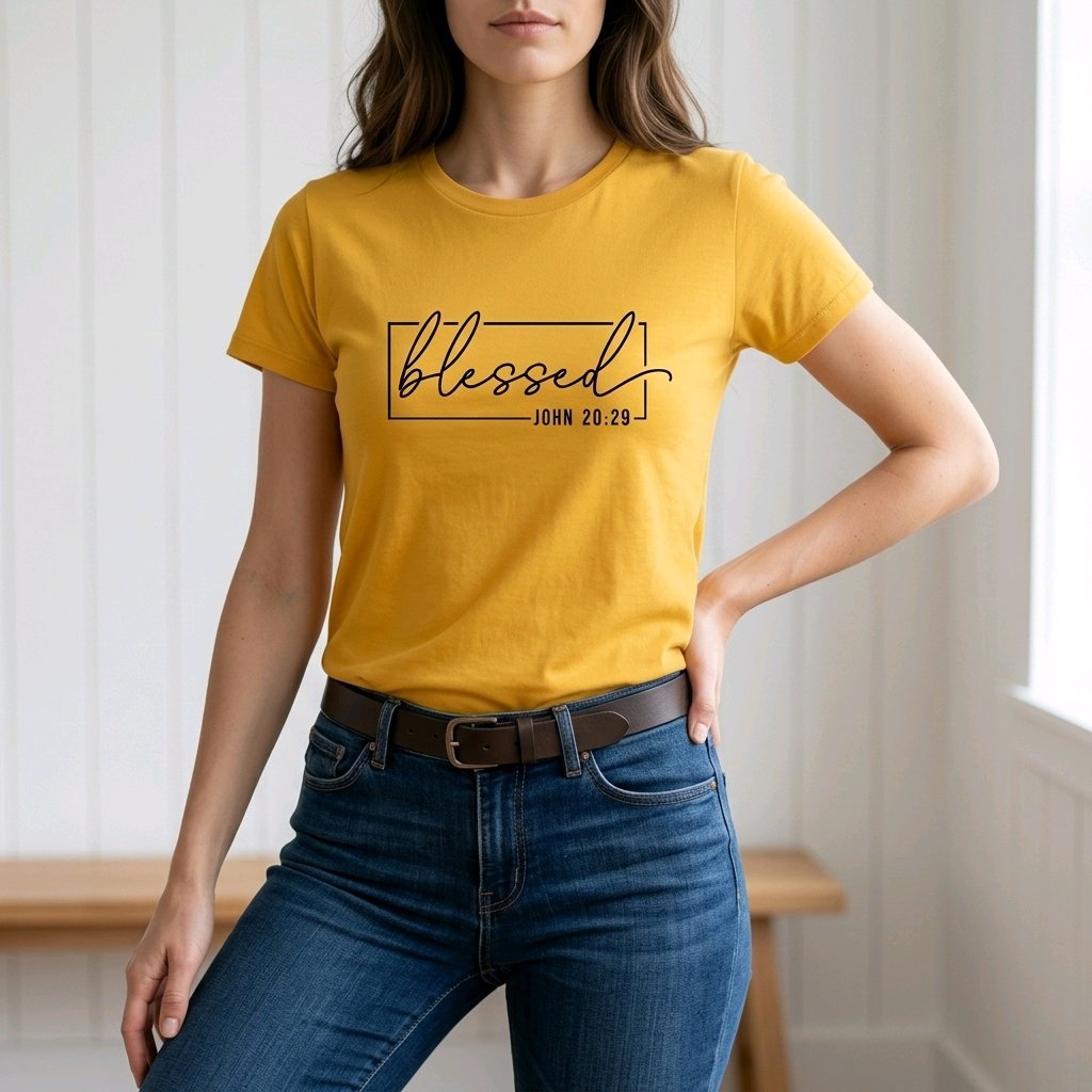 Unisex T-Shirt Blessed Segen Jesus_0014A - Herz Jesu