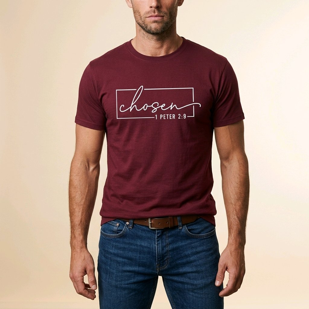 Unisex T-Shirt Chosen Jesus Gott_0015A - Herz Jesu