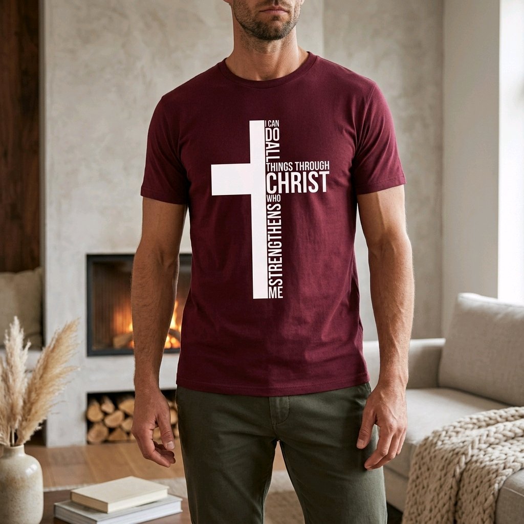 Unisex T-Shirt Cross Kreuz Jesus Gott_0005A - Herz Jesu