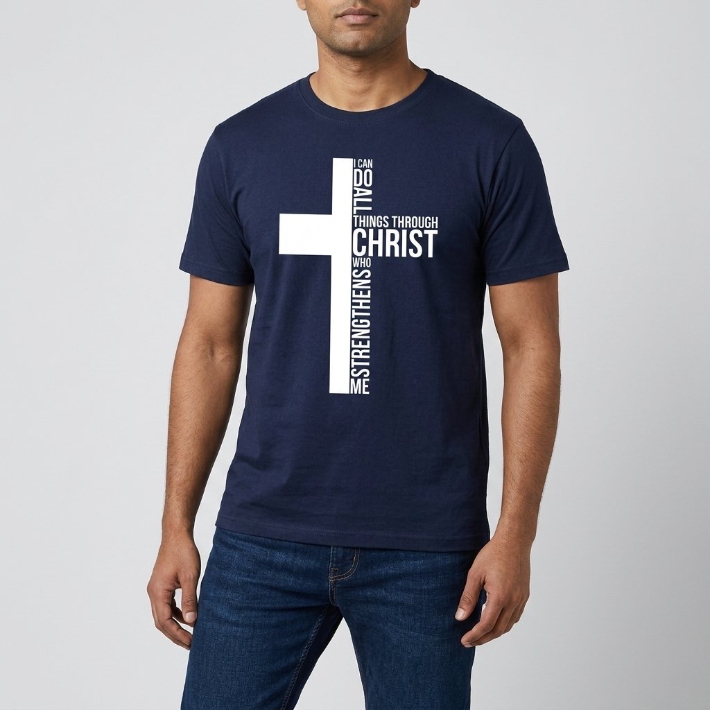 Unisex T-Shirt Cross Kreuz Jesus Gott_0005A - Herz Jesu
