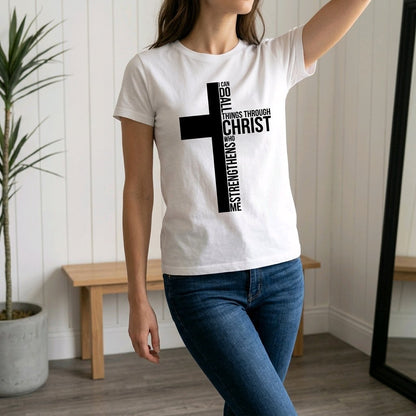 Unisex T-Shirt Cross Kreuz Jesus Gott_0005A - Herz Jesu