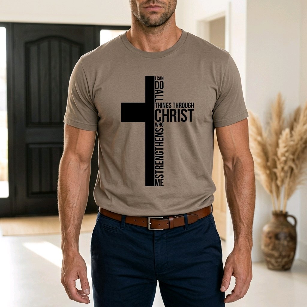 Unisex T-Shirt Cross Kreuz Jesus Gott_0005A - Herz Jesu