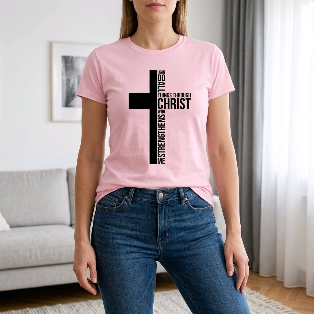 Unisex T-Shirt Cross Kreuz Jesus Gott_0005A - Herz Jesu