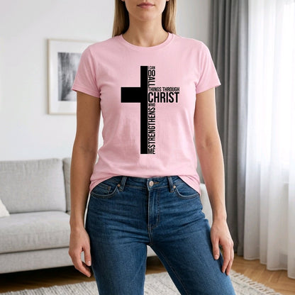 Unisex T-Shirt Cross Kreuz Jesus Gott_0005A - Herz Jesu