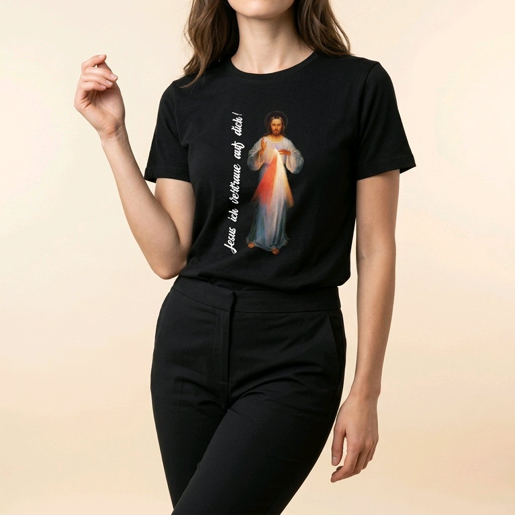 Unisex T-Shirt Jesus Barmherziger Gott_0003A - Herz Jesu