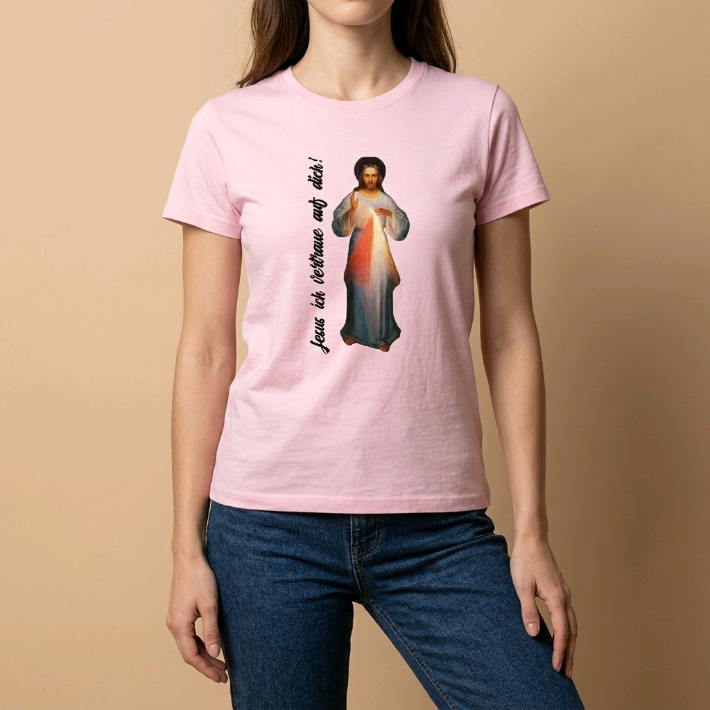 Unisex T-Shirt Jesus Barmherziger Gott_0003A - Herz Jesu