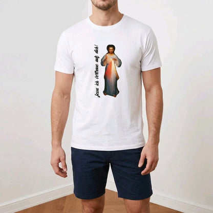 Unisex T-Shirt Jesus Barmherziger Gott_0003A - Herz Jesu